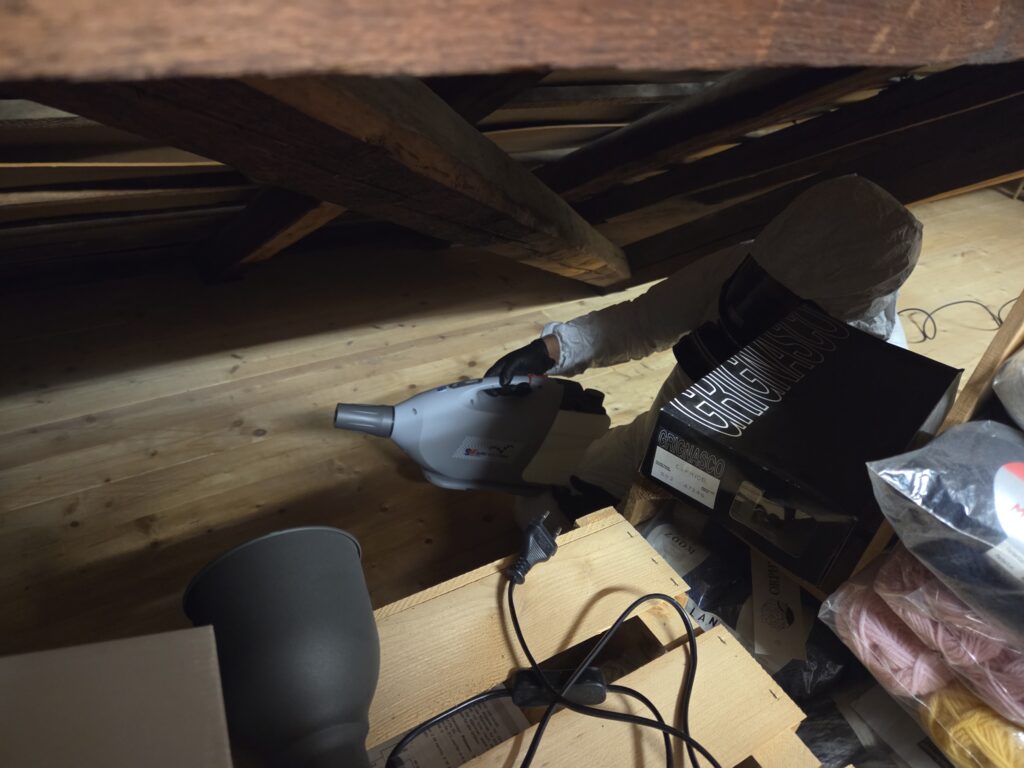 Schimmelreset Einsatz auch an unzugänglichen Bereichen