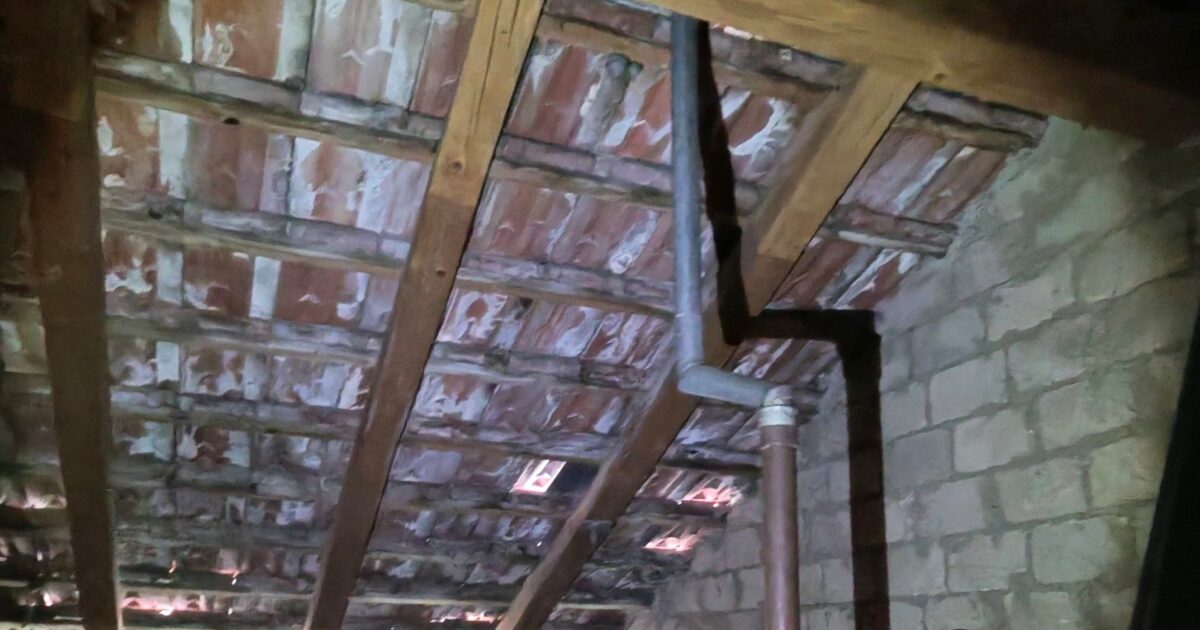 Holzschäden im Dachstuhl